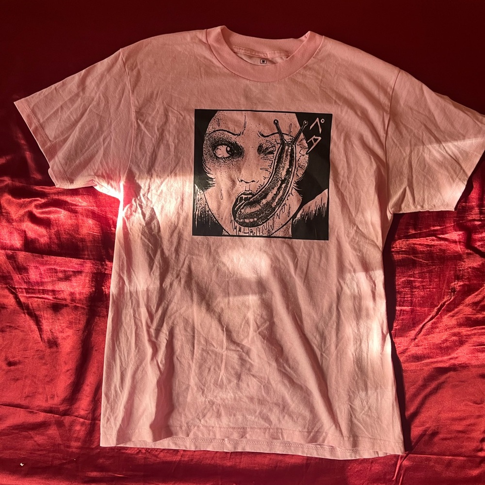 Junji Ito Pink Unisex T-Shirt Medium